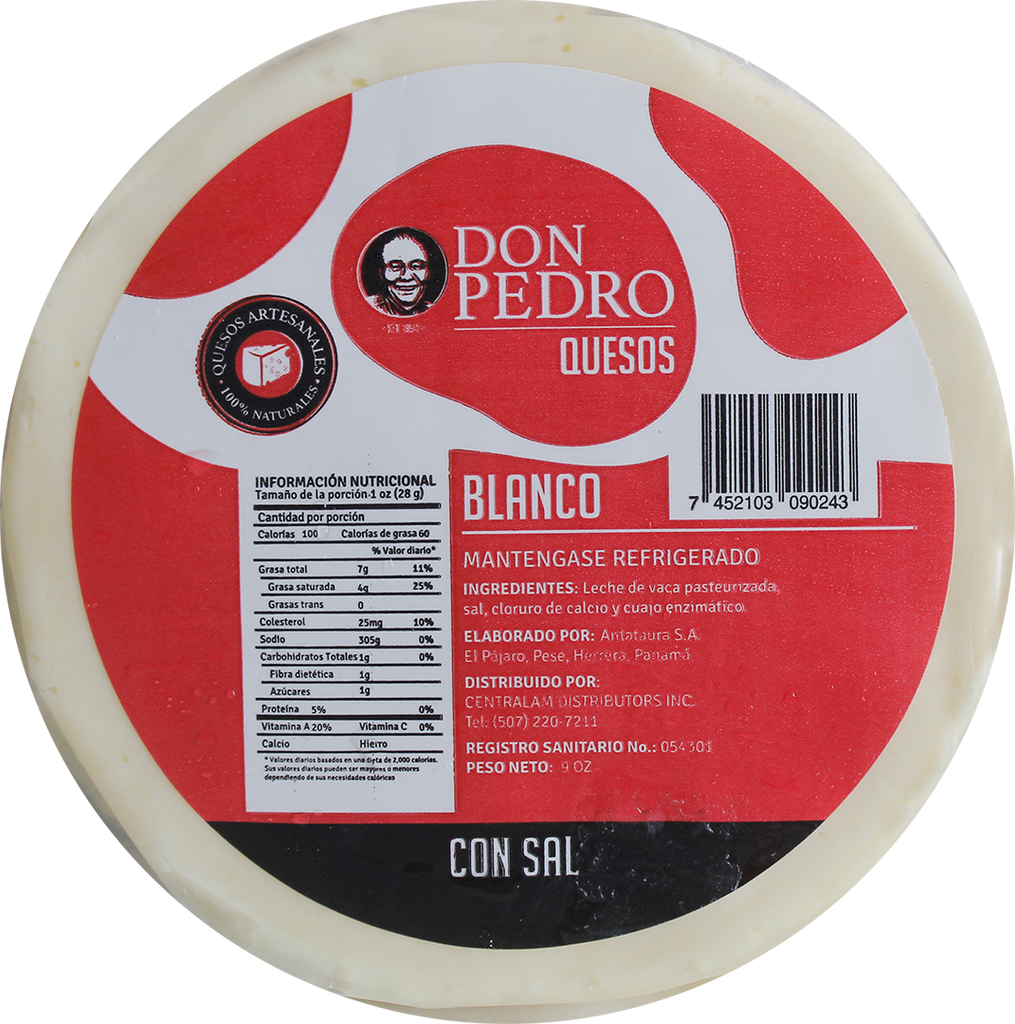 DP Queso Blanco prensado con Sal 9oz Centralam Distributors Inc.